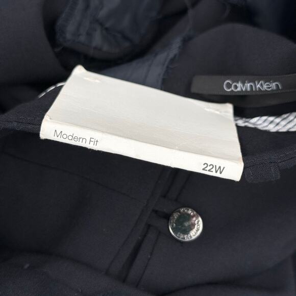CALVIN KLEIN Pants Size 22W Modern Fit NWT Tapered Leg Business Navy Plus Curvy - Picture 5 of 13
